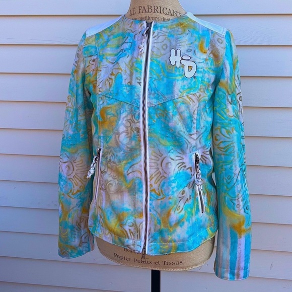 HARLEY-DAVIDSON Los Cabos White Mesh Functional Reflective Riding Jacket Sz S - Picture 2 of 16